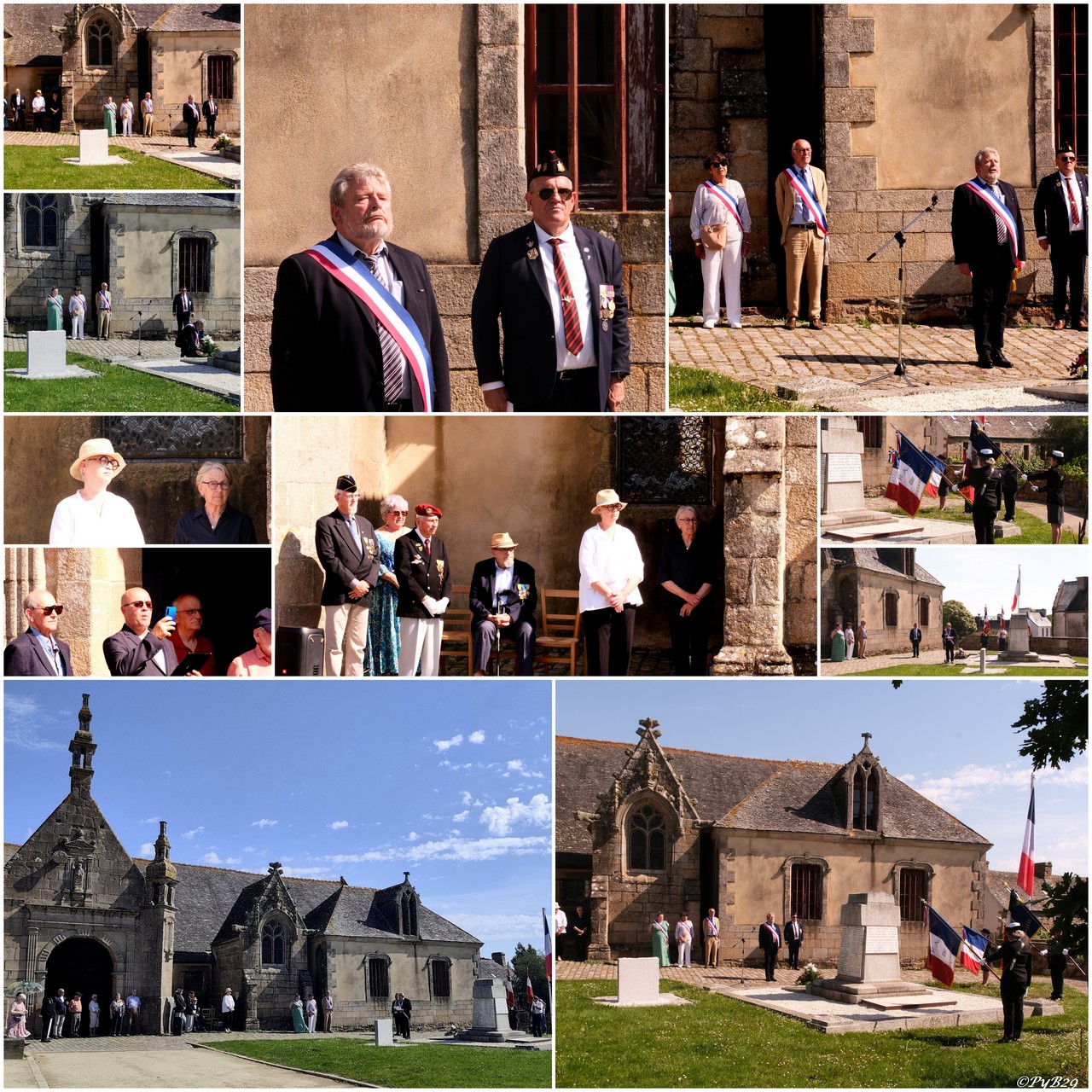 Montage photos de la c�rr�monie du 27 mai 2026 � Plougasnou. Photos pyb29