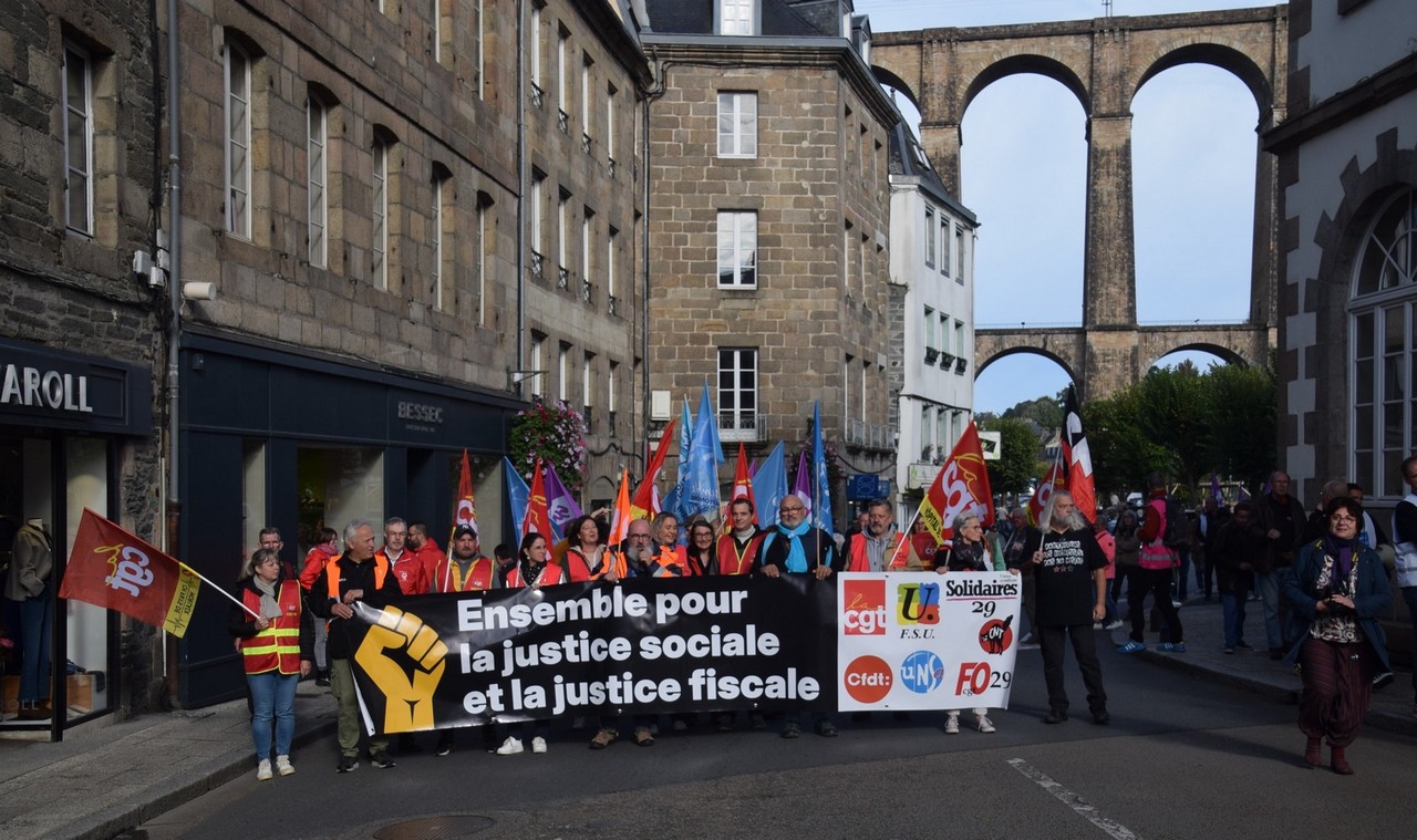 Manifestation Morlaix jeudi 02 octobre 2025. Phoho pyb29